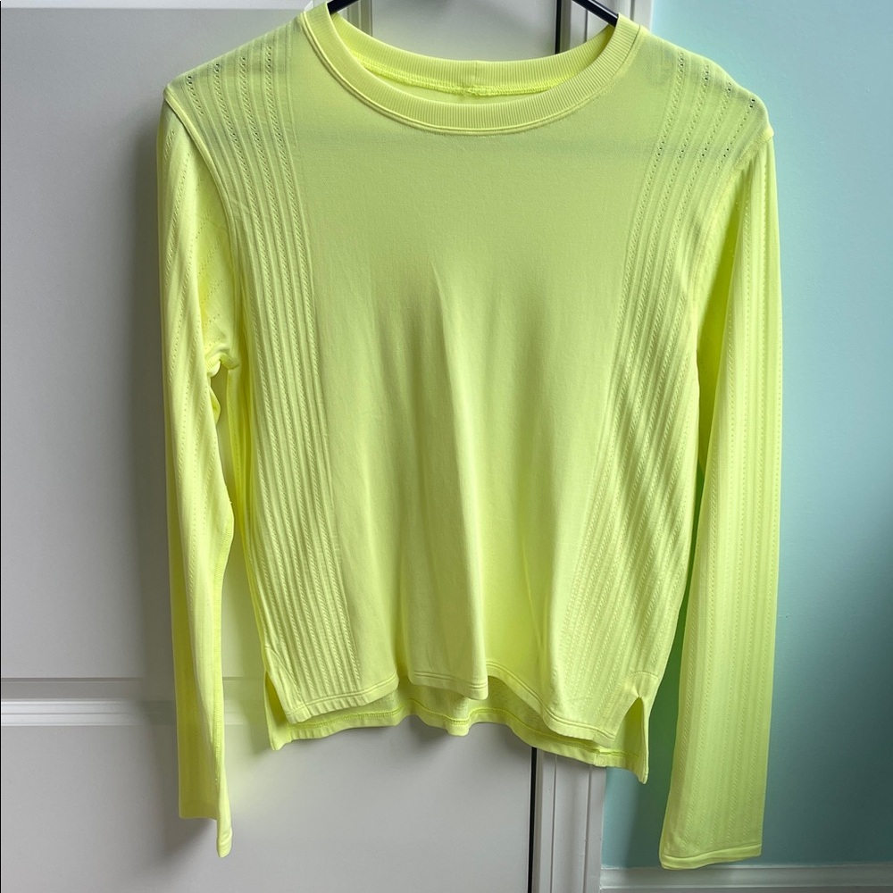 Lululemon Neon Flowy Long Sleeve